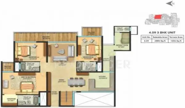 Featured Image of Century Renata 3 Bhk Floor Plan
