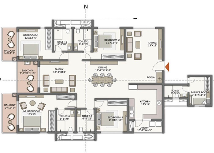 Featured Image of Century Tisora 4 BHK Apartment Floor Plan